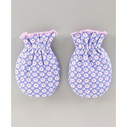 Babyhug Cotton Mittens Solid And Dots Print Pack of 3 - Multicolor