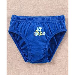 Babyhug Antibacterial Cotton Brief Rocket Print  Pack of 3 - Grey Navy Blue Yellow