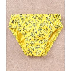 Babyhug Antibacterial Cotton Brief Rocket Print  Pack of 3 - Grey Navy Blue Yellow
