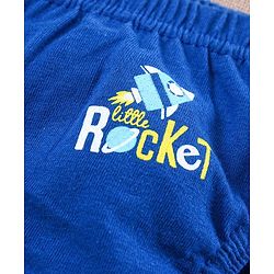 Babyhug Antibacterial Cotton Brief Rocket Print  Pack of 3 - Grey Navy Blue Yellow