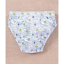 Babyhug Antibacterial Cotton Brief Rocket Print  Pack of 3 - Grey Navy Blue Yellow