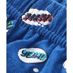 Babyhug Anti Bacterial Briefs Text Print Pack of 3 - Blue Multicolour