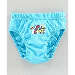 Babyhug Anti Bacterial Briefs Text Print Pack of 3 - Blue Multicolour