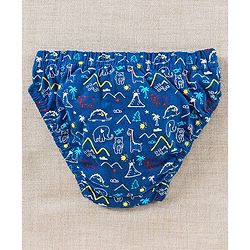 Babyhug Cotton Anti-Bacterial Briefs Pack of 3 - Blue Grey