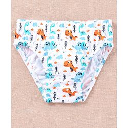 Babyhug Anti Bacterial Briefs Dinosaur Print Pack of 3 - Blue
