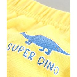 Babyhug Antibacterial Briefs Dino Print Pack of 3 - Blue Yellow