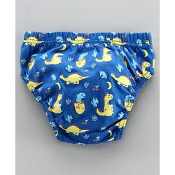 Babyhug Antibacterial Briefs Dino Print Pack of 3 - Blue Yellow