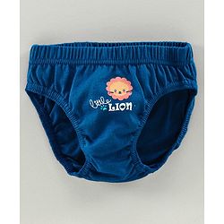 Babyhug Antibacterial Briefs Lion Print Pack of 3 - Navy White