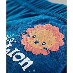 Babyhug Antibacterial Briefs Lion Print Pack of 3 - Navy White
