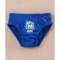 Babyhug Antibacterial Briefs Pack of 3 - Navy Blue Yellow