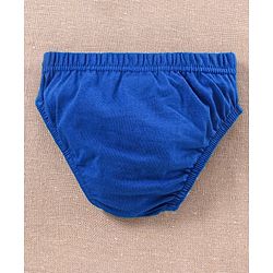 Babyhug Antibacterial Briefs Pack of 3 - Navy Blue Yellow