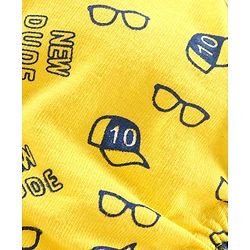 Babyhug Antibacterial Briefs Pack of 3 - Navy Blue Yellow