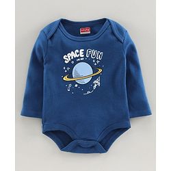 Babyhug Full Sleeves Onesie Space Print Pack of 5 - Blue Yellow