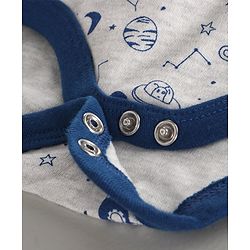 Babyhug Full Sleeves Onesie Space Print Pack of 5 - Blue Yellow
