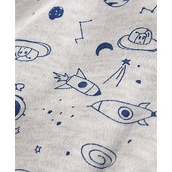 Babyhug Full Sleeves Onesie Space Print Pack of 5 - Blue Yellow
