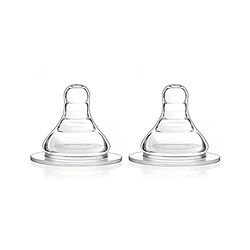 Babyhug Wide Neck Silicone Nipple Medium Flow - Pack of 2