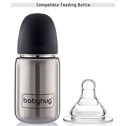 Babyhug Wide Neck Silicone Nipple Medium Flow - Pack of 2