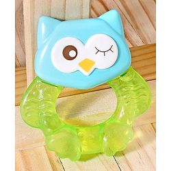 Babyhug Owl Shaped Water Filled Teether - Green
