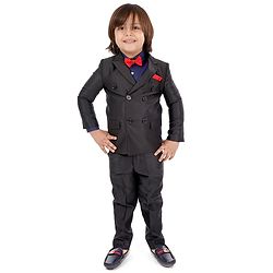 Babyhug 3 Piece Party Suit With Bow Tie - Navy Blue Black