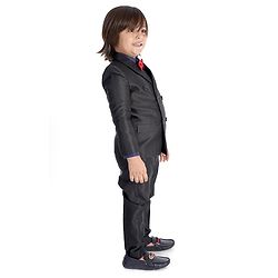Babyhug 3 Piece Party Suit With Bow Tie - Navy Blue Black