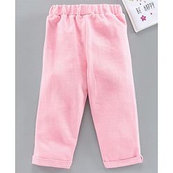 Babyhug Full Length Track Pant Bow Detail - Pink