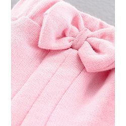 Babyhug Full Length Track Pant Bow Detail - Pink
