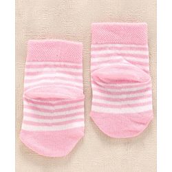 Cute Walk by Babyhug Ankle Length Anti Bacterial Socks Pack of 2 - Pink Purple