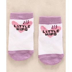 Cute Walk by Babyhug Ankle Length Anti Bacterial Socks Pack of 2 - Pink Purple