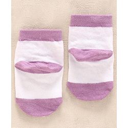 Cute Walk by Babyhug Ankle Length Anti Bacterial Socks Pack of 2 - Pink Purple