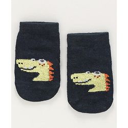 Cute Walk by Babyhug Ankle Length Anti Bacterial Socks Pack of 2 - Navy & Grey