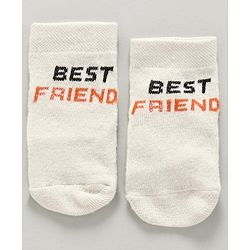 Cute Walk by Babyhug Ankle Length Anti Bacterial Socks Pack of 2 - Navy & Grey