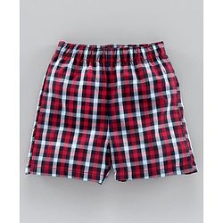 Babyhug 100%  Cotton Boxers Checked & Printed Pack of 3 - Yellow Red Blue