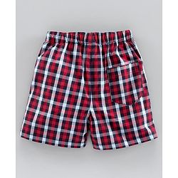 Babyhug 100%  Cotton Boxers Checked & Printed Pack of 3 - Yellow Red Blue