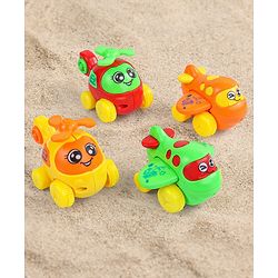 Babyhug Friction Powered Plane And Chopper Set Pack of 4 - Multicolor