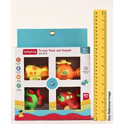 Babyhug Friction Powered Plane And Chopper Set Pack of 4 - Multicolor