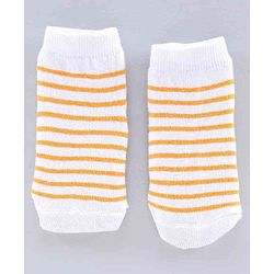 Cute Walk by Babyhug Multi Design Ankle Length Socks Set of 3 Pairs - Blue Yellow