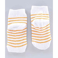 Cute Walk by Babyhug Multi Design Ankle Length Socks Set of 3 Pairs - Blue Yellow