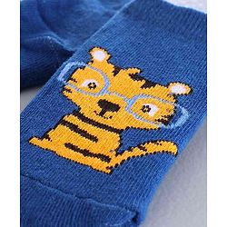 Cute Walk by Babyhug Multi Design Ankle Length Socks Set of 3 Pairs - Blue Yellow