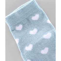 Cute Walk by Babyhug Anti Bacterial Ankle Length Socks Heart & Dog Design Pack of f3 - White Blue