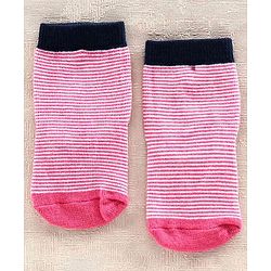 Cutewalk By Babyhug Anti Bacterial Ankle Length Socks Polar Bear Design Pack of 2 - Pink