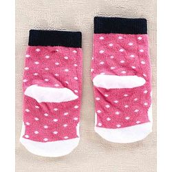 Cutewalk By Babyhug Anti Bacterial Ankle Length Socks Polar Bear Design Pack of 2 - Pink