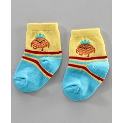Cute Walk by Babyhug Anti Bacterial Ankle Length Socks Fruit Design Pack of 3 - Pink Yellow