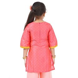 Babyhug Full Sleeve Kurti Embroidered - Coral