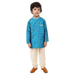Babyhug Full Sleeves Kurta & Pajama Set - Blue