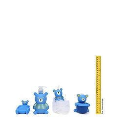 Bathroom Set Bear Design Pack Of 4 - Blue And White