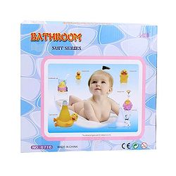 Bathroom Set Bear Design Pack Of 4 - Blue And Green
