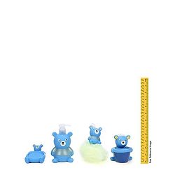 Bathroom Set Bear Design Pack Of 4 - Blue And Green
