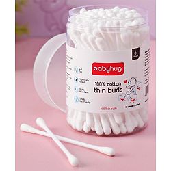 Babyhug Thin Cotton Buds - 100 Pieces