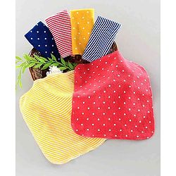 Babyhug Wash Cloths Multi Print Pack of 6 - Multicolor
