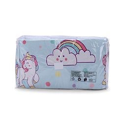 Babyhug 100% Cotton Cot Bumper Unicorn Print Regular - Blue (Cot not Included)